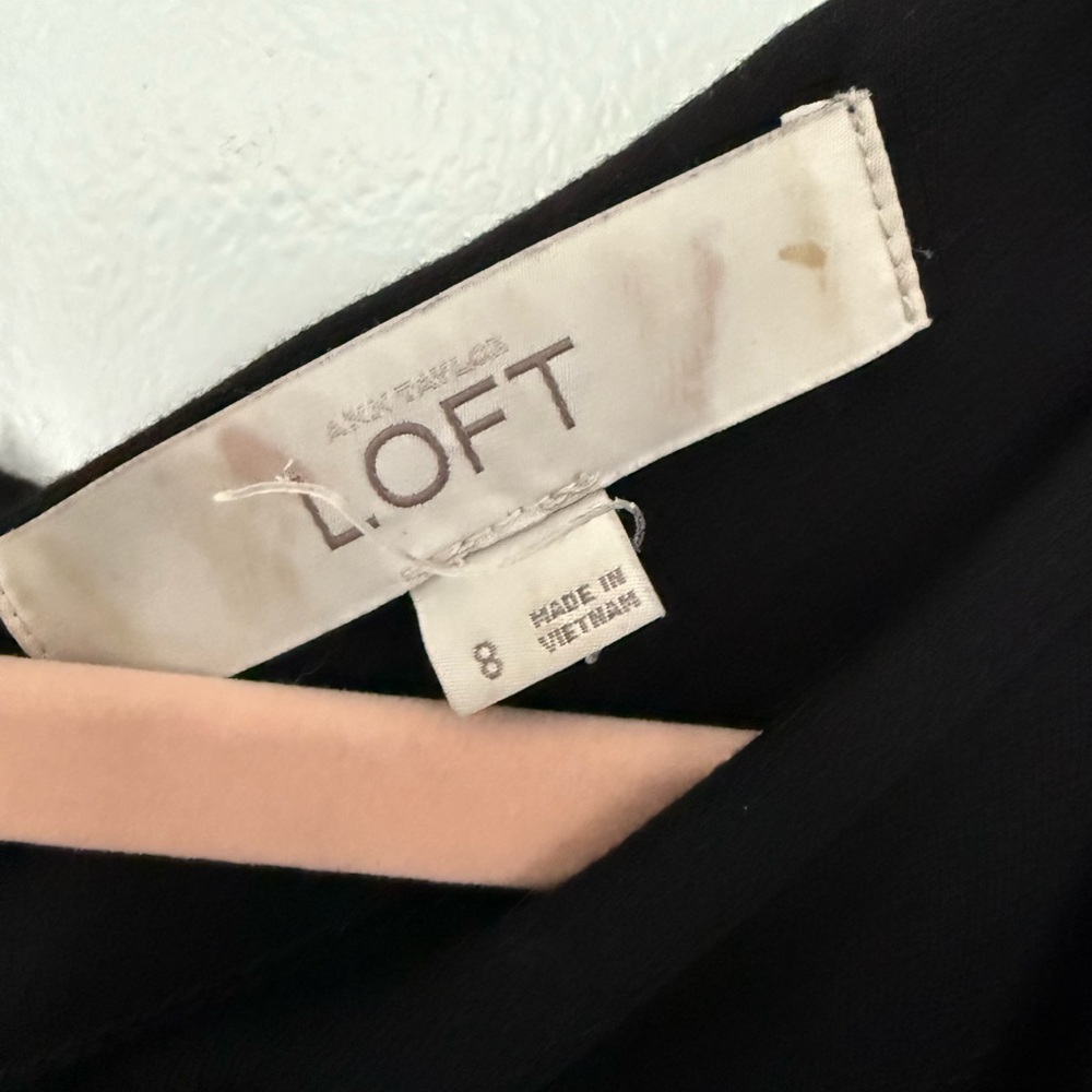 Anne Taylor Loft Elegant Black Sleeveless Dress - Picture 3 of 5